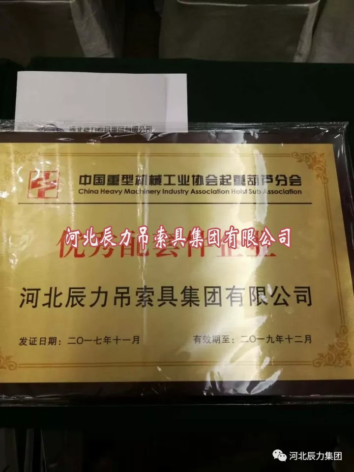 辰力集團(tuán)被評為***配套件企業(yè)